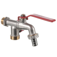 Кран для полива KR-248-1/2"/с дополнительным выходом  (KR3071)
